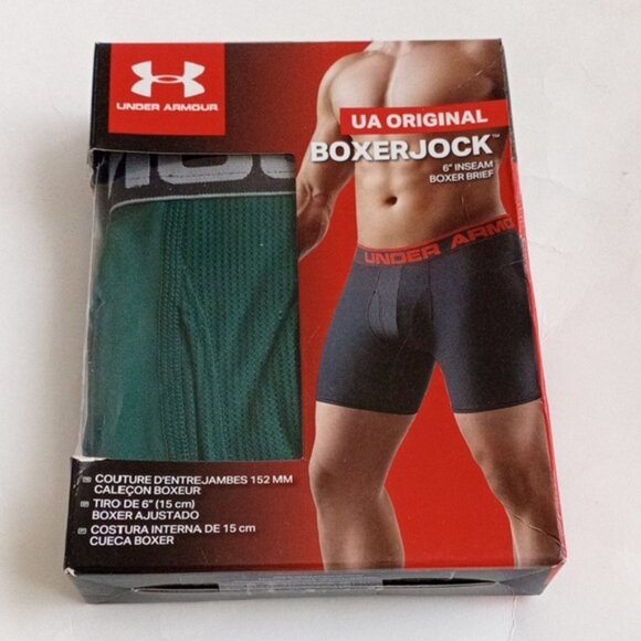 New In Box  Under Armour 6" Boxer Jock Arden Green Men's Size Small - Picture 1 of 14
